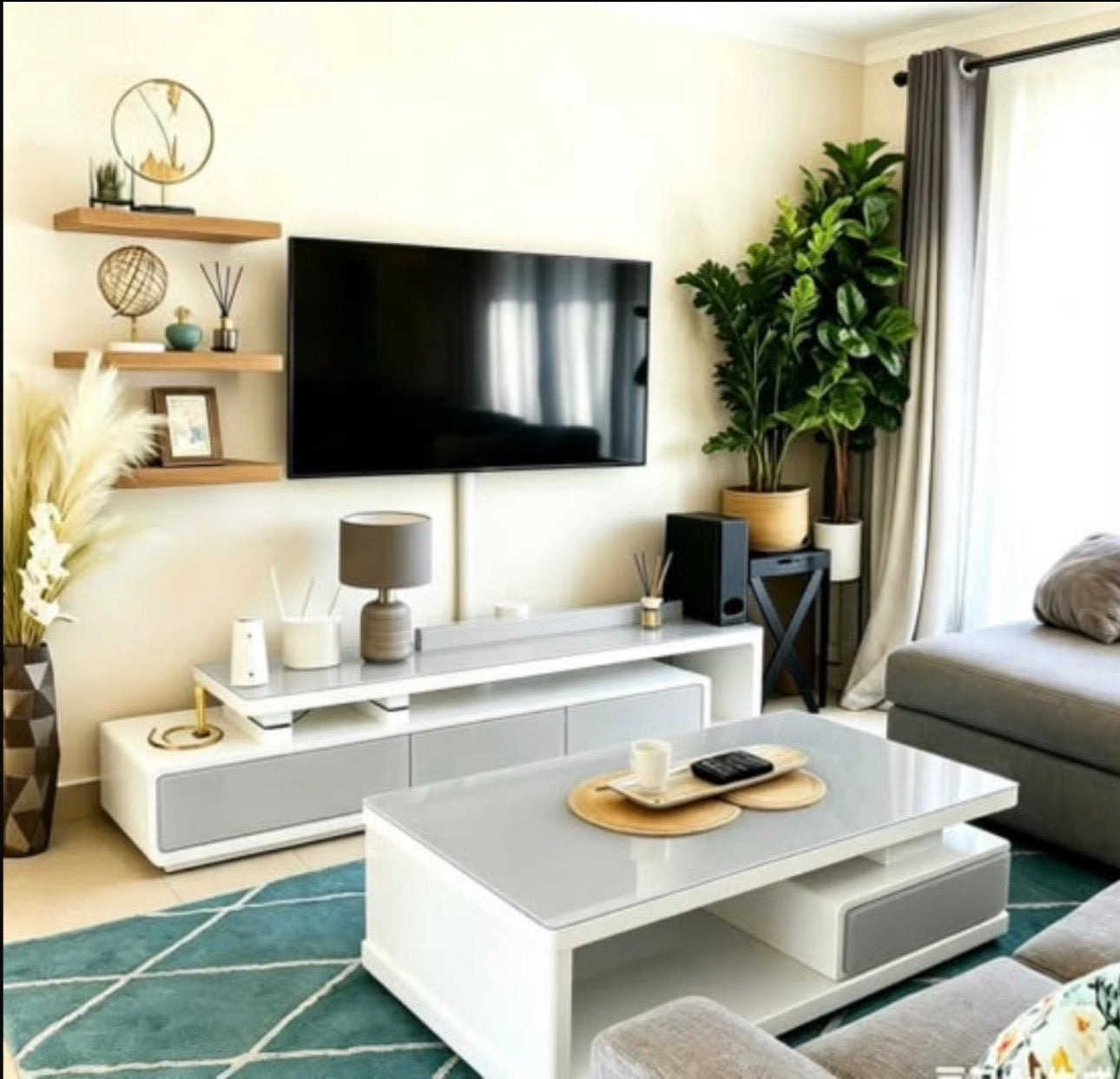 MFURN Modern TV Stand & Coffee Table Combo