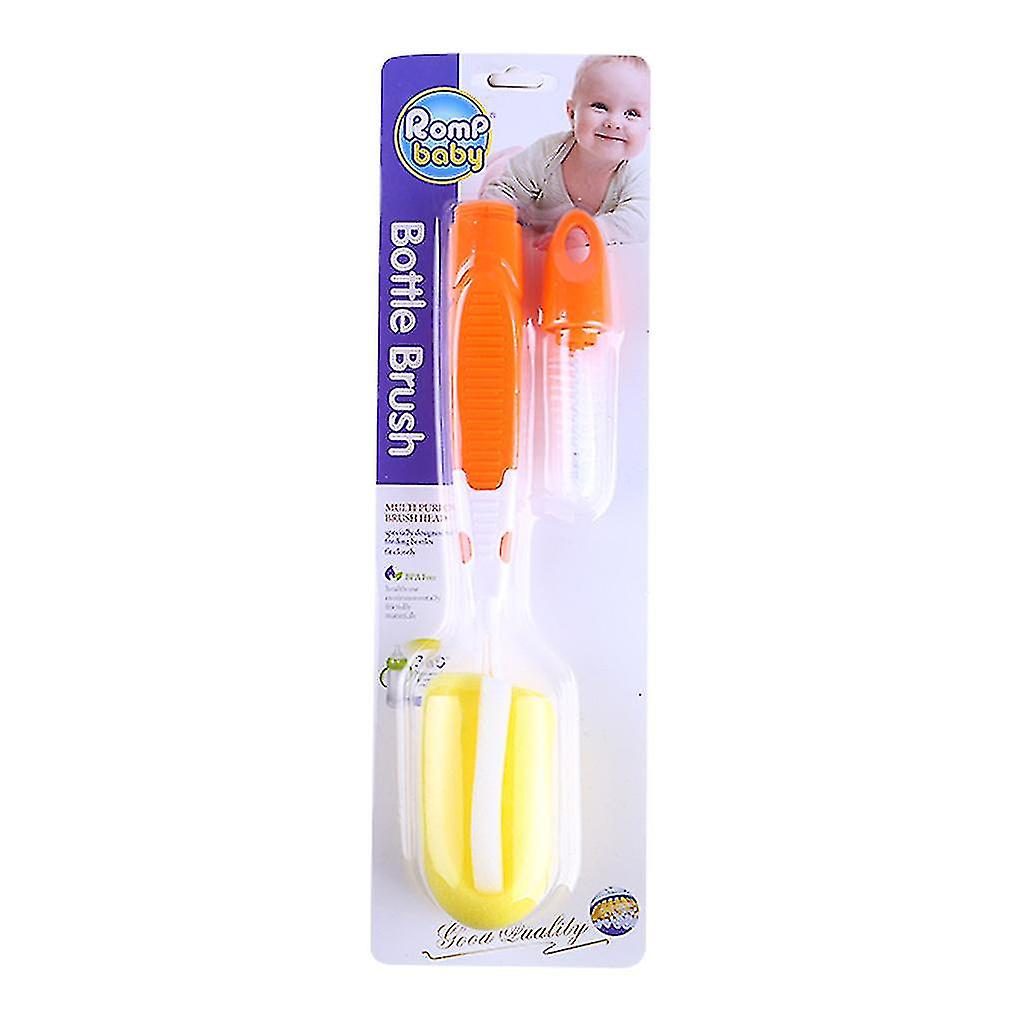 Bottle Brush Sponge Head Handle Bottle Nipple Brush Hanging Depth Cleaning