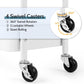 MHome 2-Tier Coffee Table Trolley – Rolling Storage Cart with Shelves, Metal Frame & Wood Finish