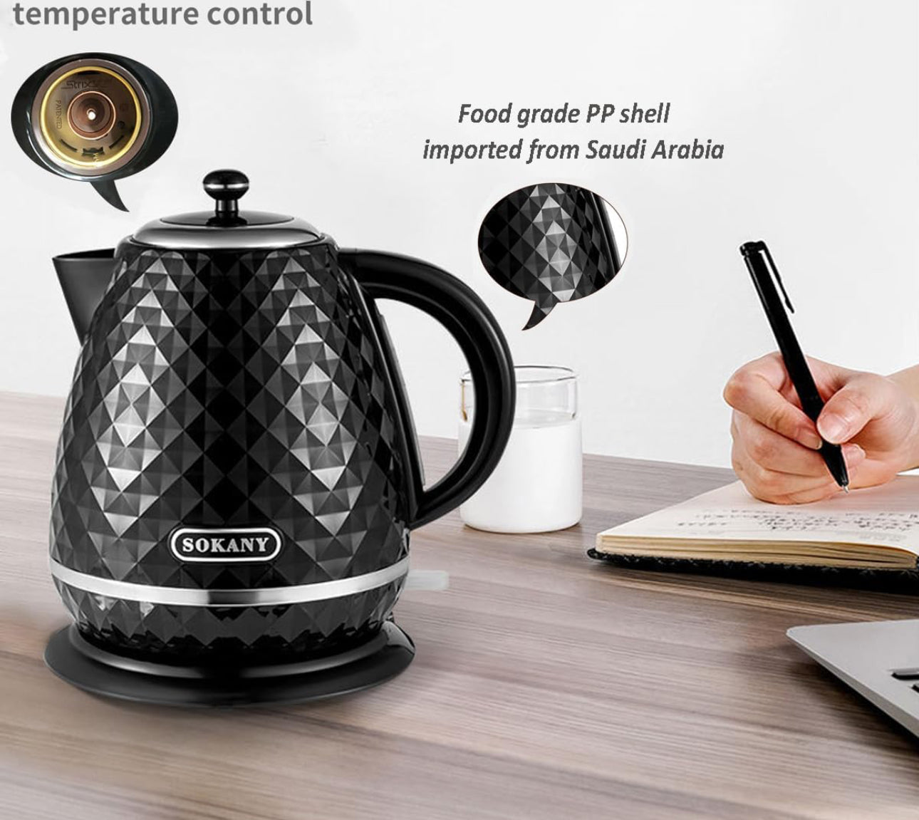Sokany Electric Kettle 1.7L