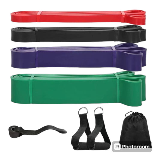 Resistance Bands Exercise Elastic Natural Latex Workout Strength Bands-set4
