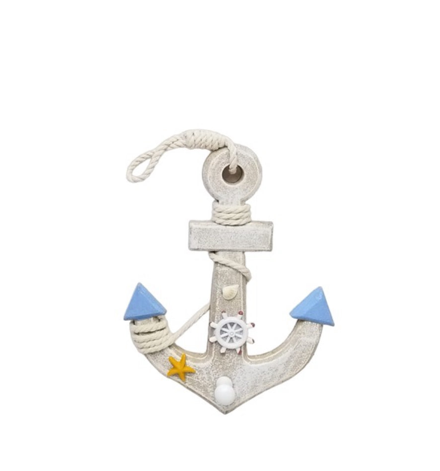 Anchor Wooden With Rope Hanging Decor - Various Options