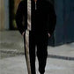 Men's Fashion Casual Zipper Up Collar Long Sleeved 2pc Set-Various Colours