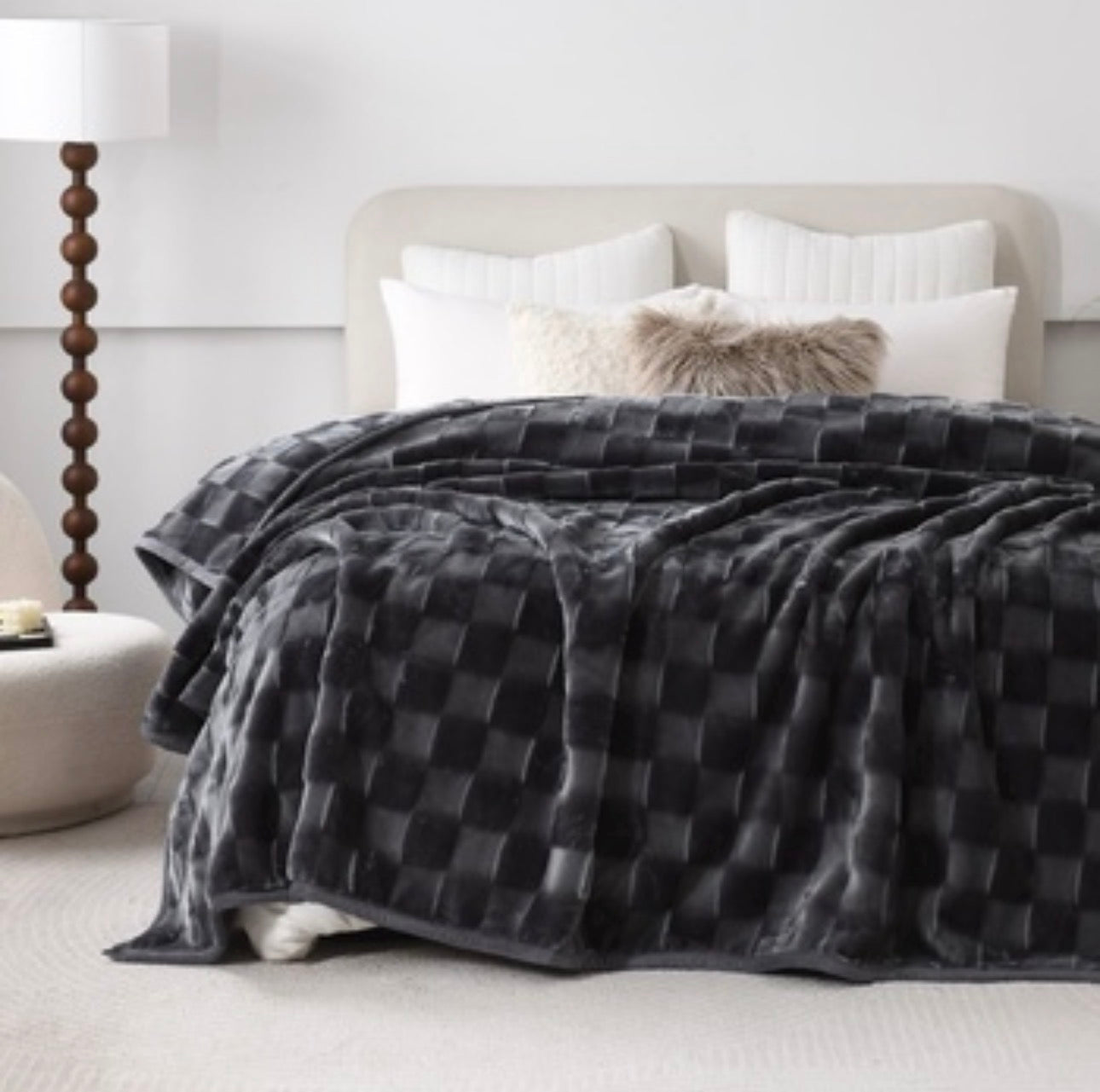 MHome Plush Winter Blankets 10kg 1ply -Various Colours