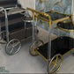 MFurn 3-Tier Rolling Bar Cart – Mirrored Glass Shelves with Wheels