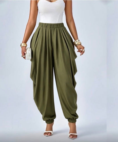 Ladies Loose Flowing Shuttle Trousers-Various Colours