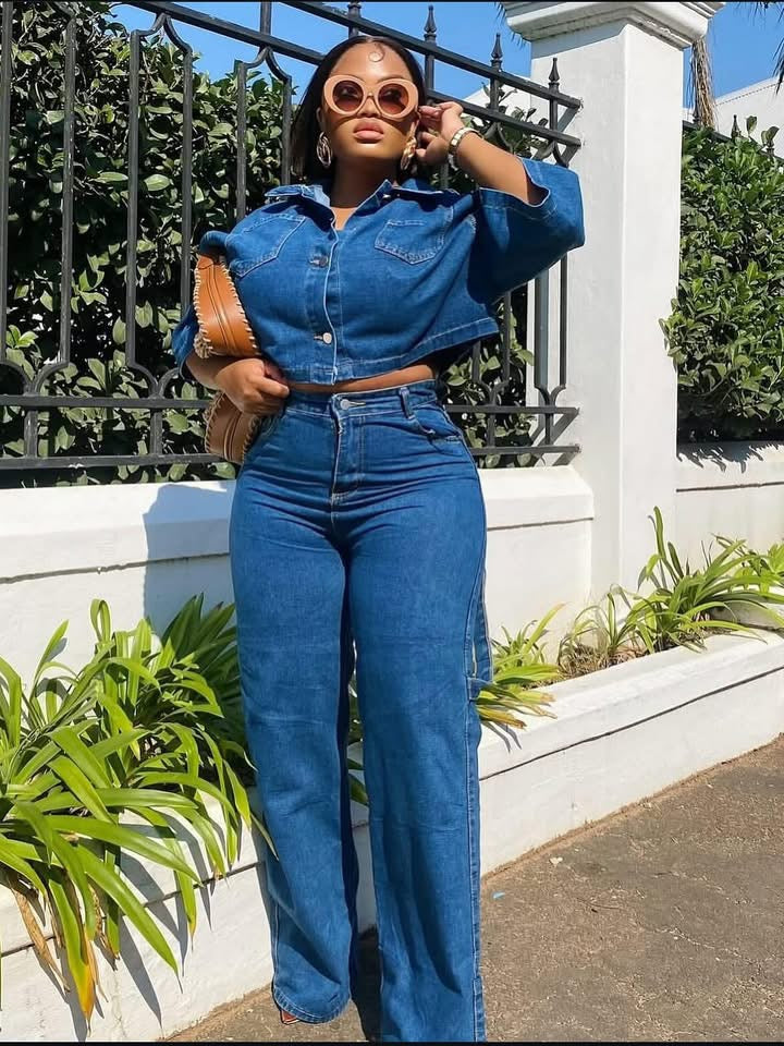 Ladies Chic Denim 2pc Suit-Various Sizes
