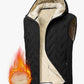 Men Fleece Hooded Vest Flannel Lined Jackets Sleeveless Jacket, Body Warmer Thermal Cardigan Travel Holiday Walking Sportwear