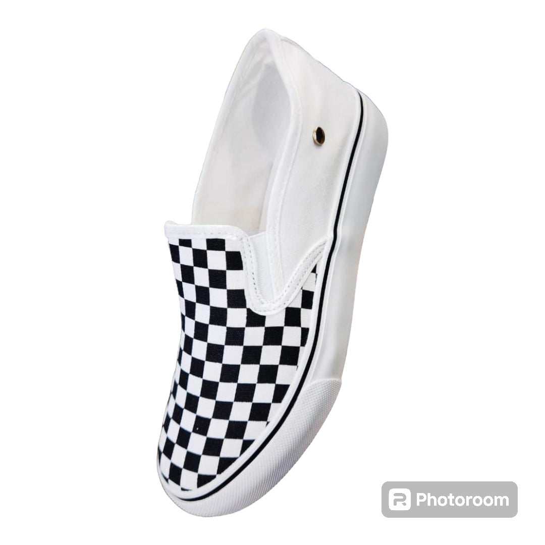 Men Checked Slip-on Shoes Various Colours