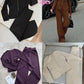 Ladies Modern Long Sleeve Top And Trouser 2pc-Various Colours