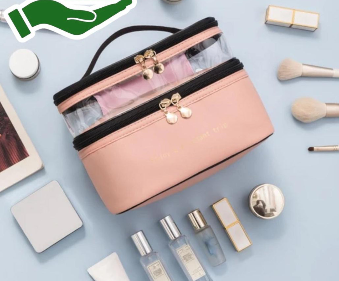 Cosmetic Bag, Double Layer
