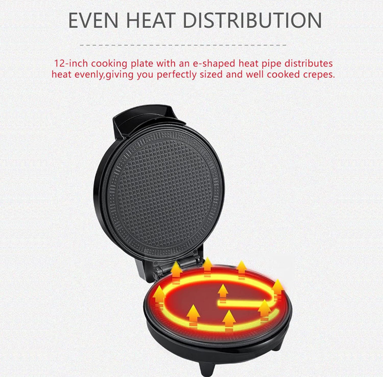 RAF Electric Waffle Cone Maker, Ice Cream Roll Iron Machine, Crispy Crepe Egg Rolls Nonstick Dessert Baking Pan, for Kitchen Cooking