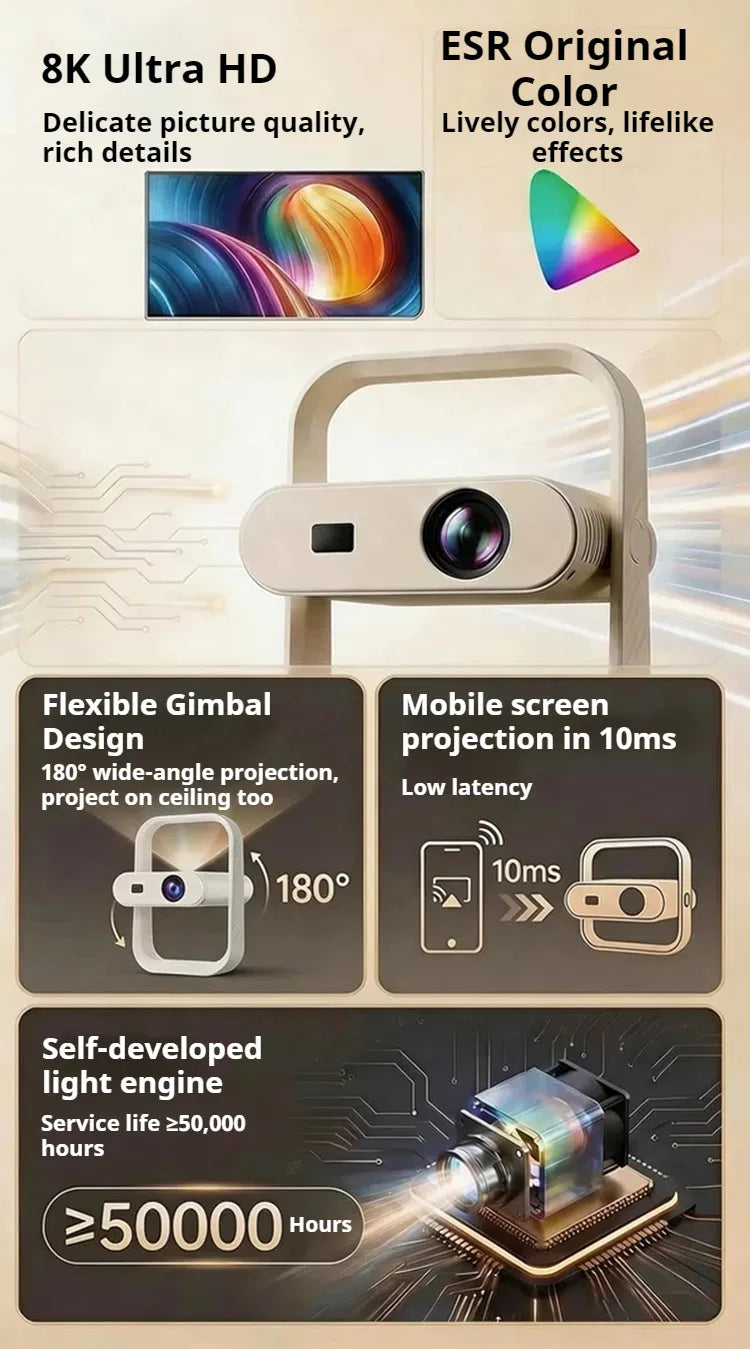 MTech Home Android 14 Smart Projector HY370