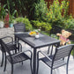 MFurn Metro 7pc Outdoor Dining Set Black Only