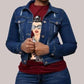 Ladies Crop Top Denim Jacket