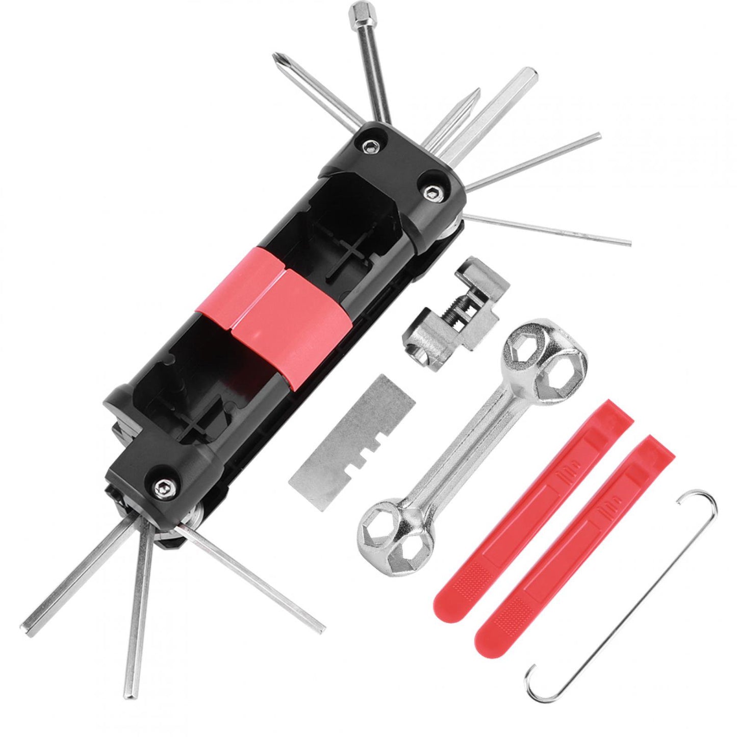 15:1 Multitool Functional Bike Bicycle Cycling Mechanic Repair Tool Kit Mini Folding Tool