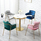 Nordic Dining Chair Lounge Chair Single Metal Fabric Restaurant Dining Chair Designer Cafe Dressing Chair -Various Colours