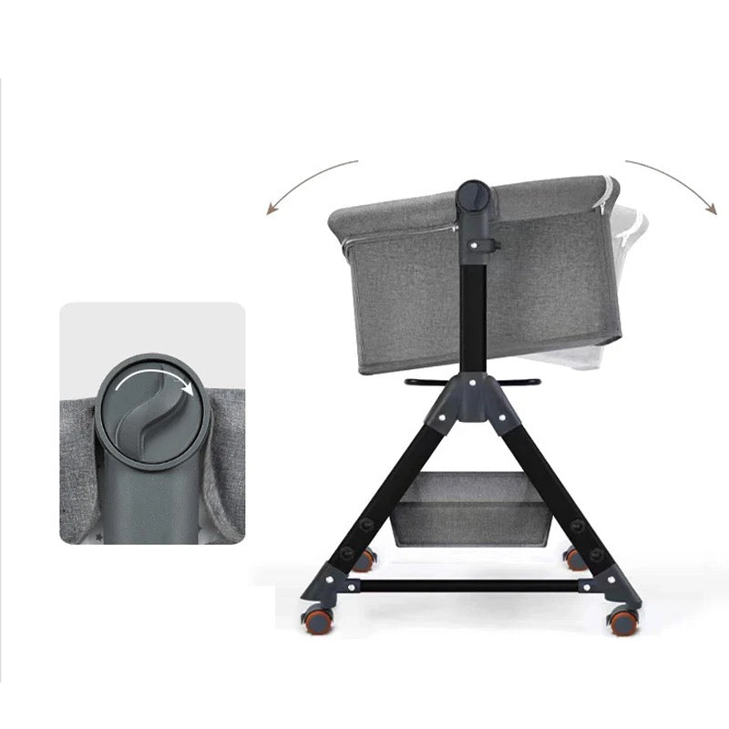 Portable Swing Cribs for Baby Foldable Height Adjustment Baby Bed Spliceable Mobile Baby Nest Children's Cots for 0-36 Months