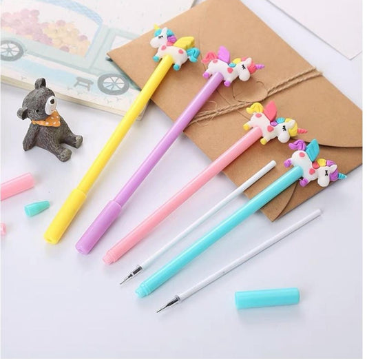 Unicorn Rubberised Black Fine Liner Pen Set 12pc