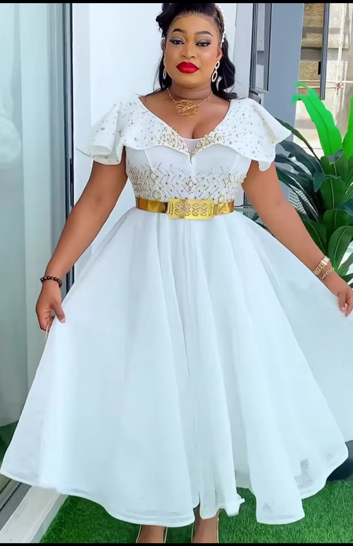 Ladies African Wedding Party Dresses for Women Evening Gown Elegant Outfit