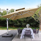 Weather-Resistant Cantilever Umbrella With LED Lighting