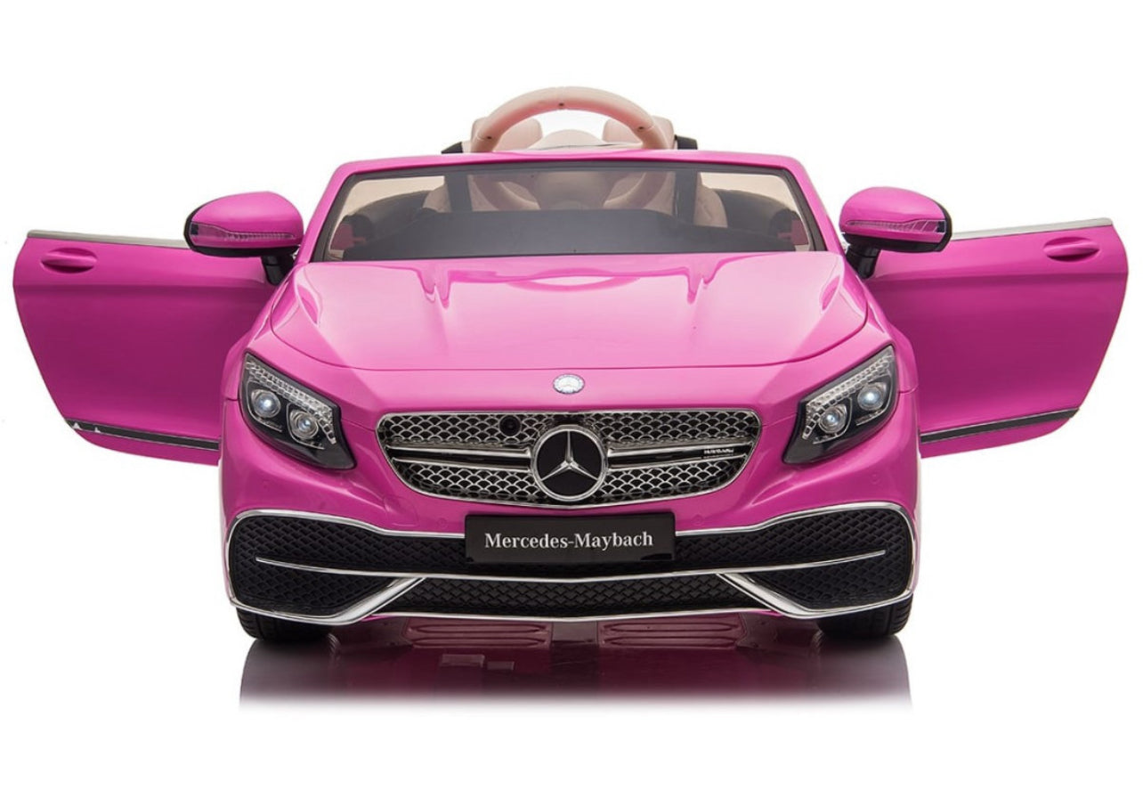 Licensed ride-on car for children Mercedes S650 MAYBACH, 90W, 12V, premium, pink or red