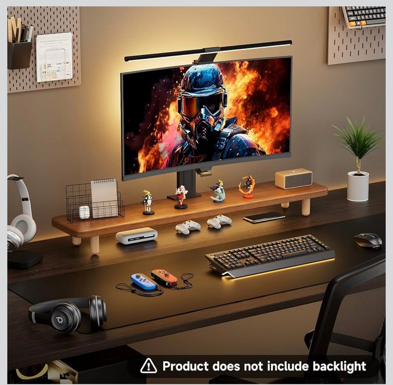 MFURN Dual Monitor Stand Riser, 39 Inch Extra Long Wooden Desktop Monitor Riser with Storage for 2 Monitors Ultra Strong Desk Shelf Organizer Riser Ergonomic for 2 Screens/Laptop/PC/TV/Printer
