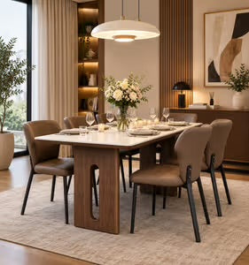 MFURN Italian Styled Walnut Dining Set 7pc