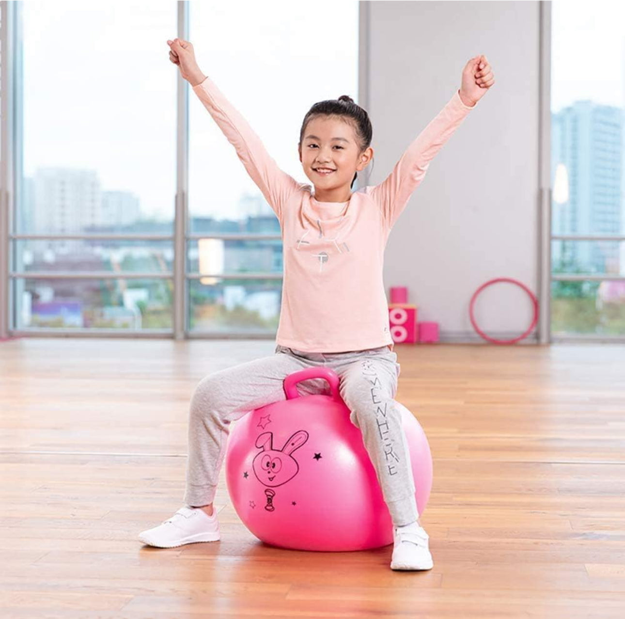 Mkids Sit & Bounce Rubber Hop Ball – Various Colours