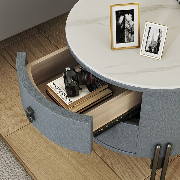 MFURN Modern 2-Drawer Nightstand, Storage Bedside Table for Bedroom, Living Room-Various Colours