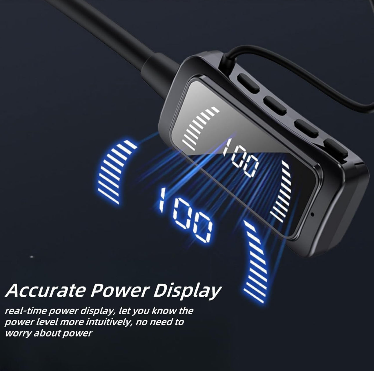 Wireless Sound Card Live Streaming Earphones, Wireless Sound Card Live Broadcasting and Audio Editing Earphones, New Waterproof Bluetooth Wireless Headset, Neckband Headphones with Display (Black)