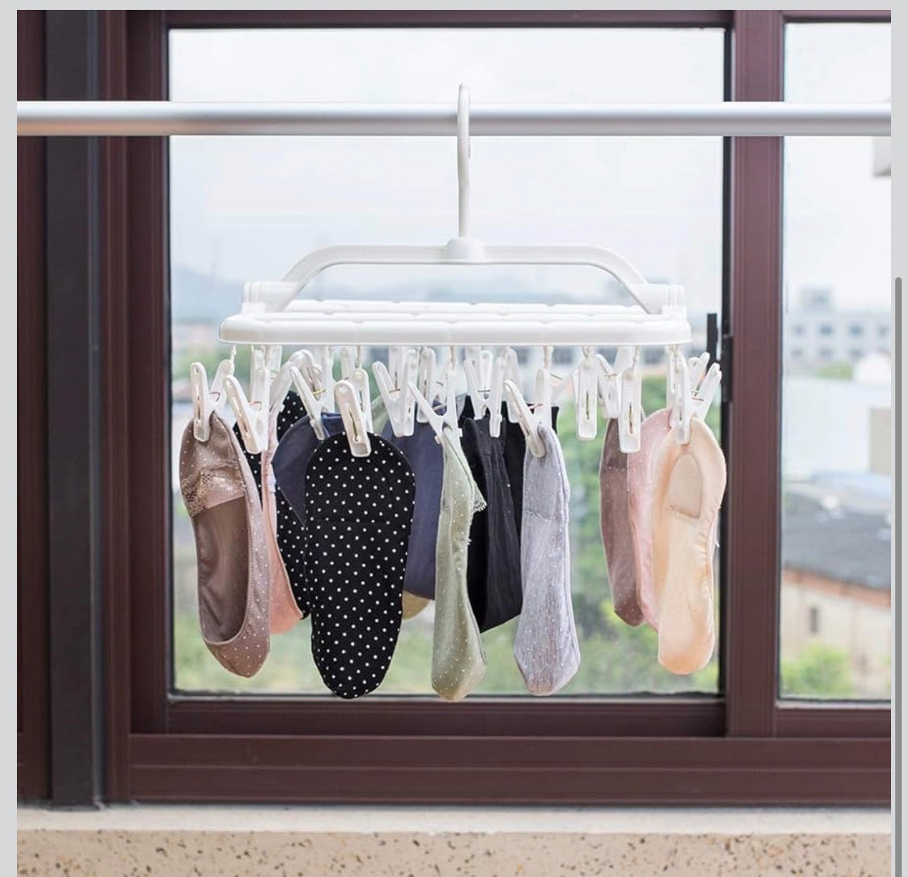 MHOME Foldable Drying Rack With Pegs