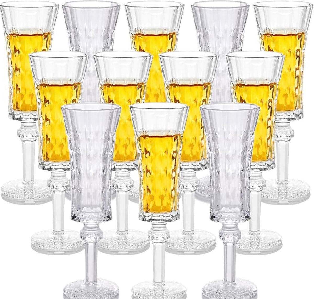 MHome Fluted Champagne Glass Set 6pc