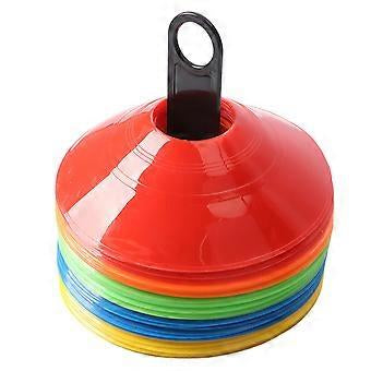 Soccer Agility Cones Different Coloured Cone Markers with Carry Bag and Holder for Sports Training 50pc Pack