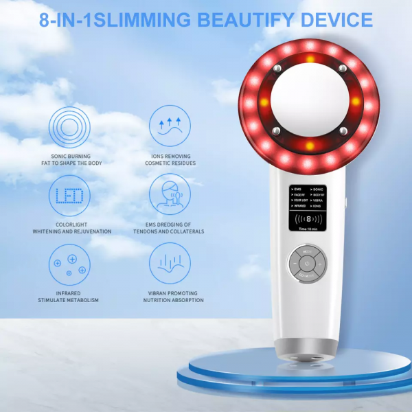 Body Slimming 8-IN-1 Machine ,Anti-Cellulite Fat Burner Skin Lift Tighten Massager - Available In Black or White