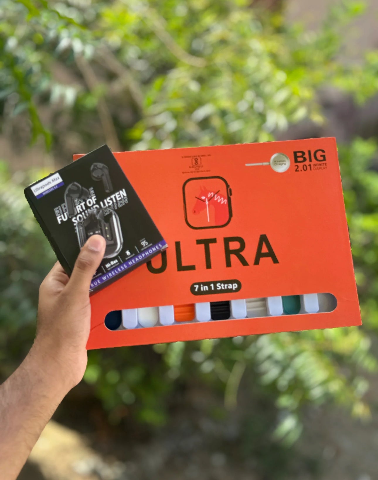 Mtech Smart Ultra Watch Combo 7-1 Strap With Bonus Free BT Headset-Black November Deal