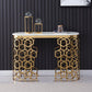 White Oval Narrow Entryway Table Marble Console Table With Double Pedestals