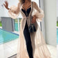 Ladies Floor Length Sheer Mesh Cardigan-Various Sizes & Colours