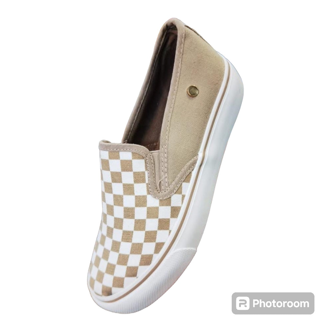 Men Checked Slip-on Shoes Various Colours