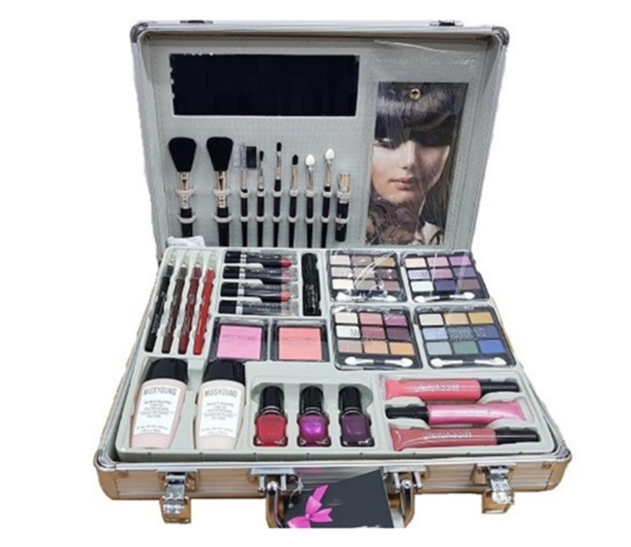 MISS YOUNG Aluminium Case 60 Piece Professional Make-up Kit