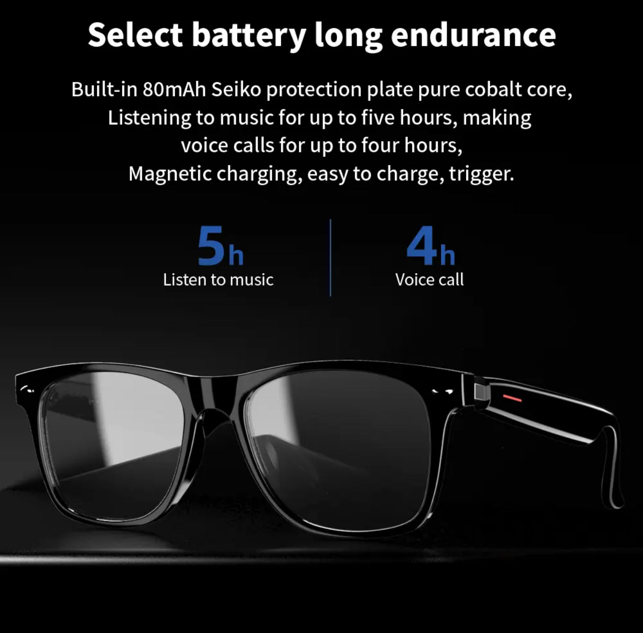 SENBONO E13 Waterproof Smart Glasses Wireless bluetooth Bone Conduction Glass Camera HD Music Audio Headset Eyewear