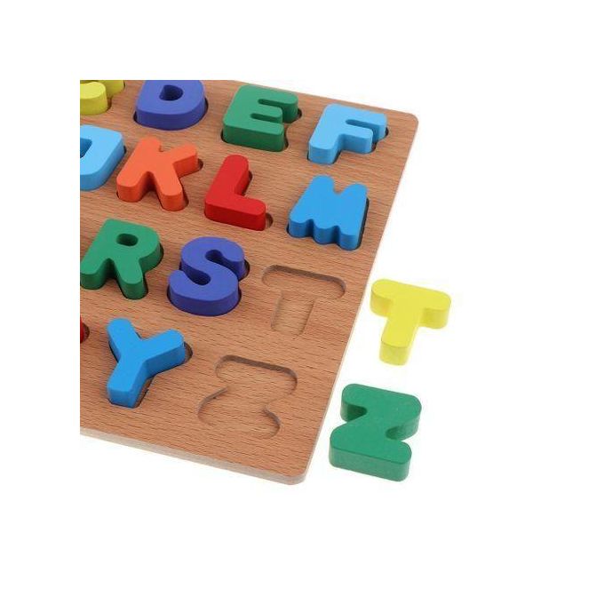 Wooden Alphabet Puzzle Board – Colorful Learning Toy for Toddlers & Preschool Kids