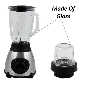 RAF 1.5L Electric Blender R.288 With Glass Jug & Grinding Cup – 850W High-Speed Fruit & Vegetable Blender