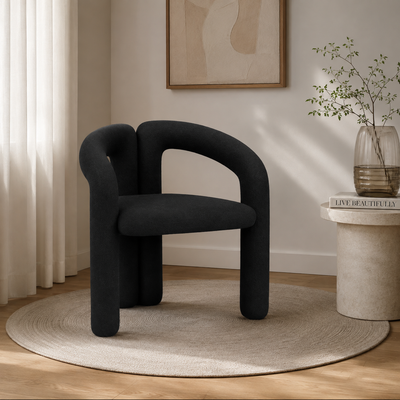 MFURN Modern Velvet Dining Chair Funky Barrel Accent Chairs, Upholstered Armchair Comfy Side Chair for Kitchen Living Room Dining Room-Various Colours