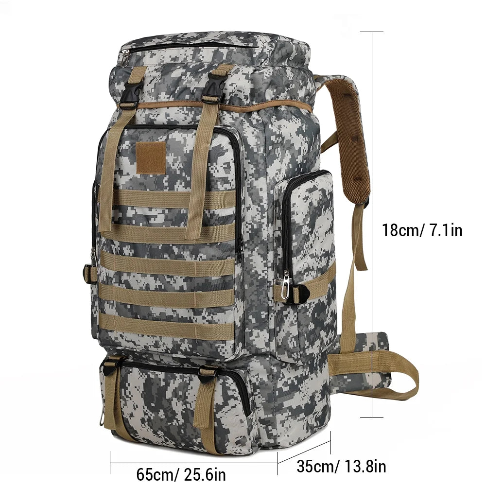 Highland Tactical Military Backpack 45L Durable Outdoor Hiking Bag
