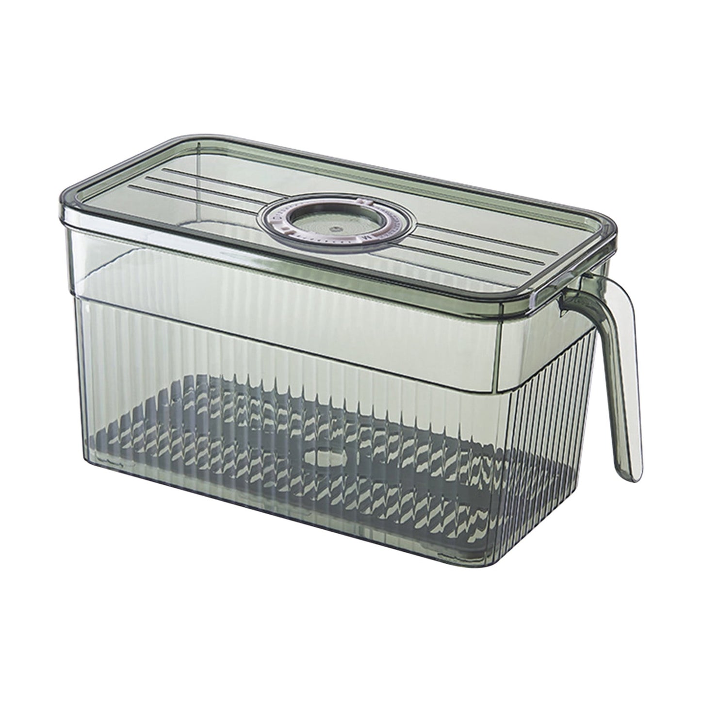 MHome Refrigerator Storage Box with Lid & Handle – Fresh Keeping Fridge Organiser