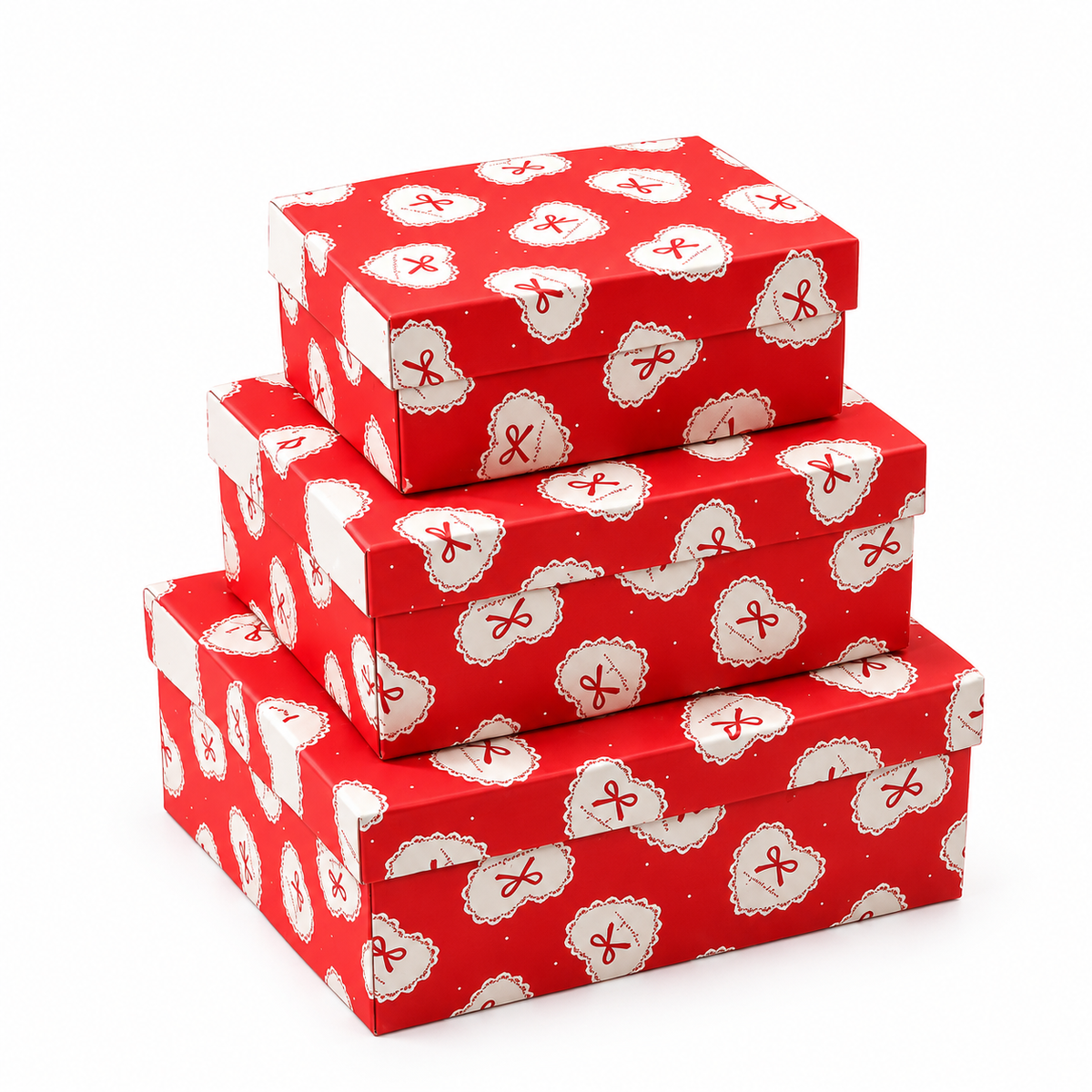 3-Piece Gift Box Set - Nesting Gift Boxes with Lids