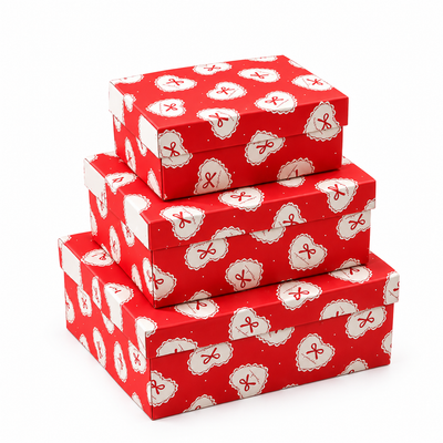3-Piece Gift Box Set - Nesting Gift Boxes with Lids