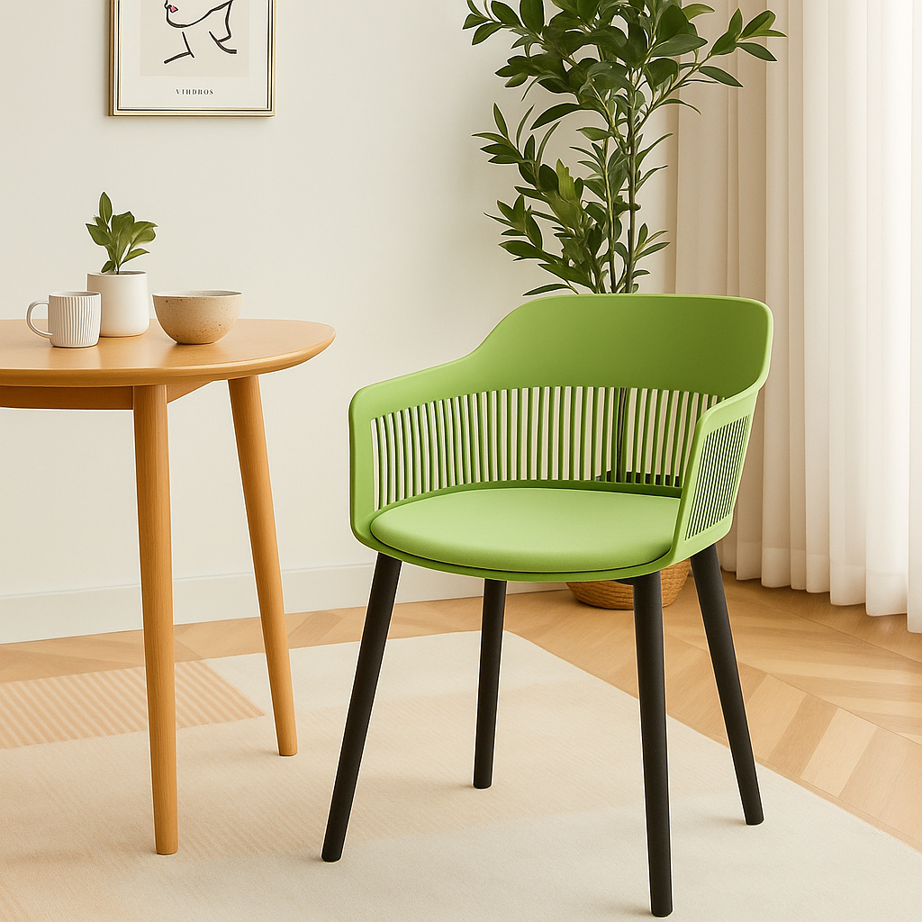 MFurn Modern Nordic PP Dining Chair with Backrest-Various Colours