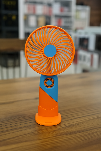 ColorTwist™ Mini Fan – 3-Speed Rechargeable Handheld Fan